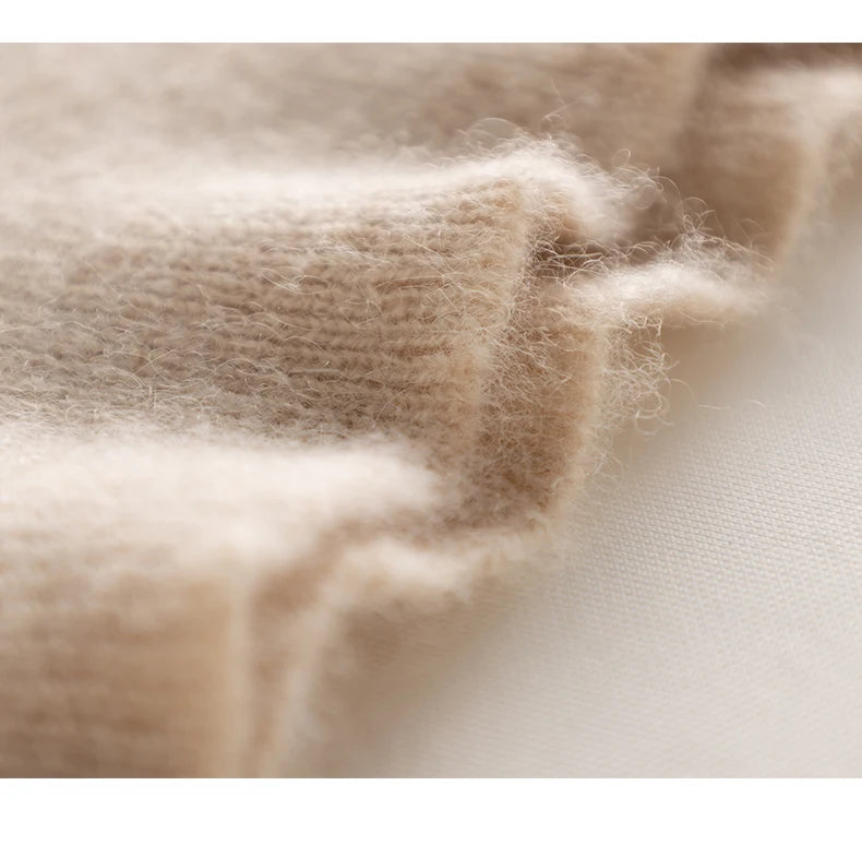 Cashmere Slim-Fit Turtleneck Long-Sleeved Cardigan