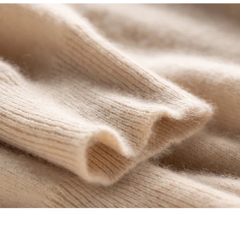 Cashmere Slim-Fit Turtleneck Long-Sleeved Cardigan