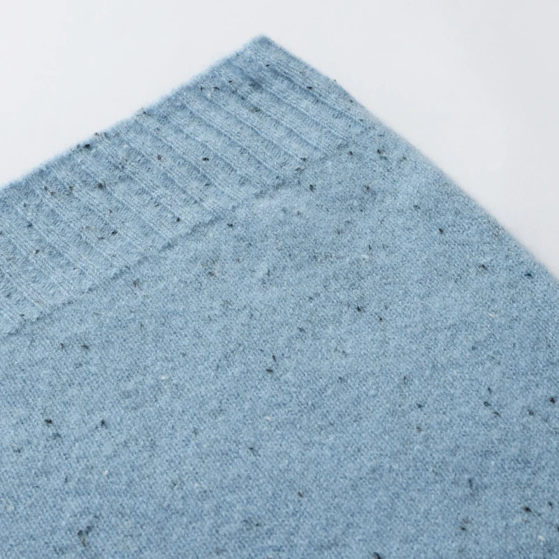 Wool Crew Neck Long-Sleeved Colorful Pullover