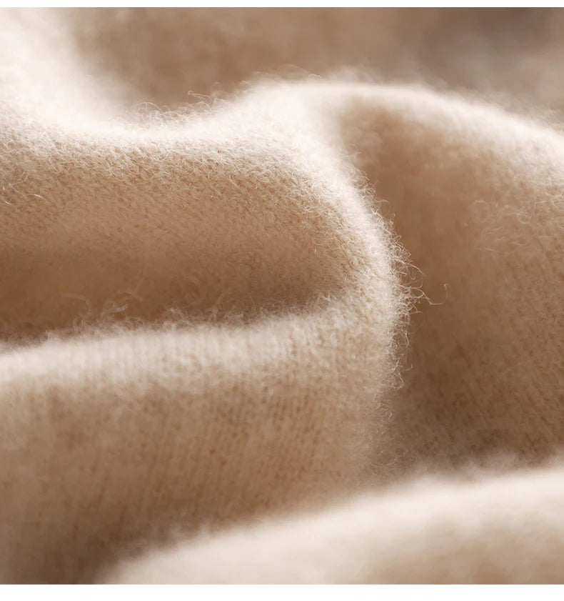 Cashmere Slim-Fit Turtleneck Long-Sleeved Cardigan