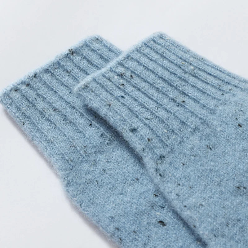 Wool Crew Neck Long-Sleeved Colorful Pullover